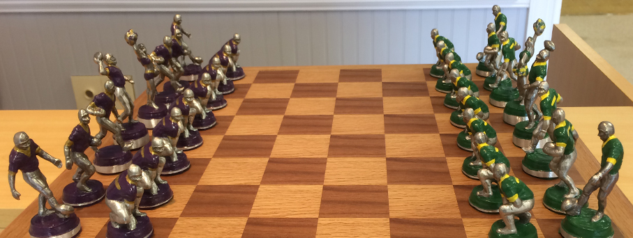 WM JMU Pewter Chess Set Board